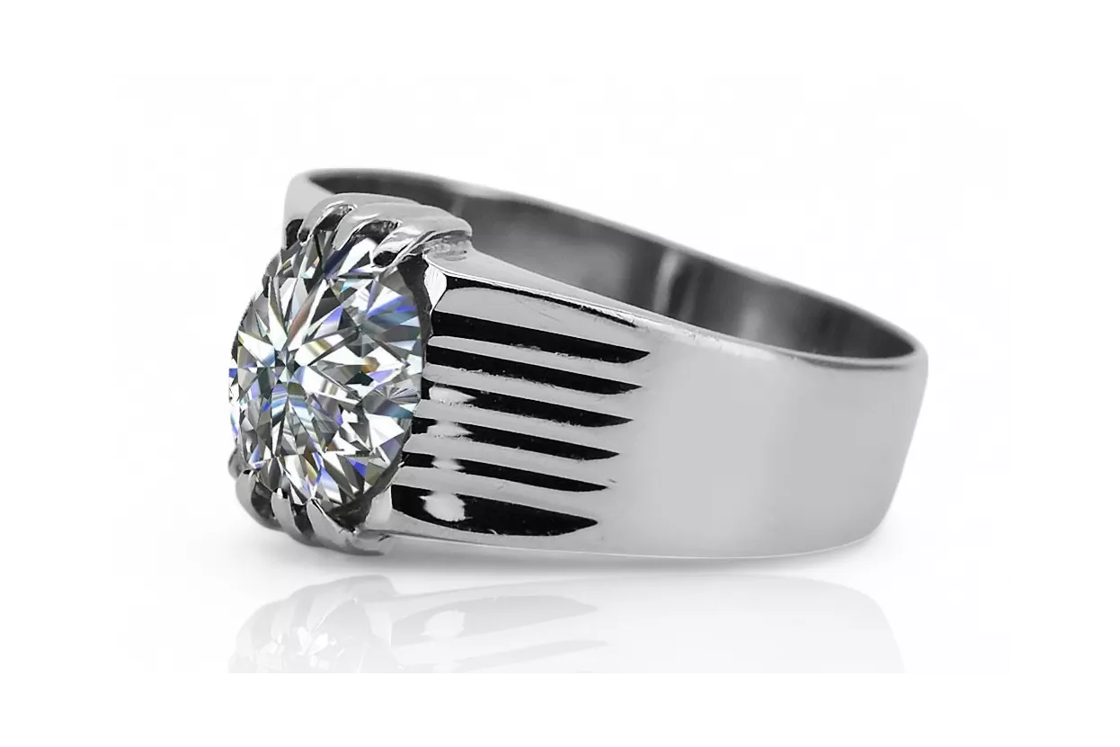 Ring Vintage style Zircon Sterling silver 925 vrc007s